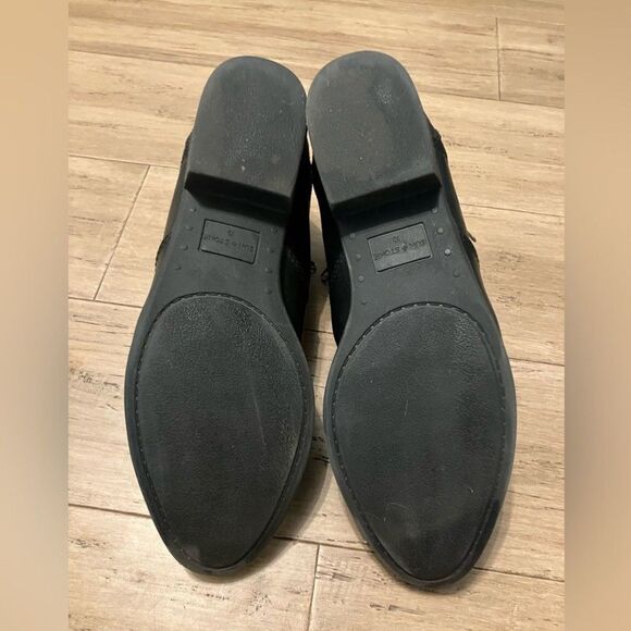 Sun+Stone black leather double zip ankle boots women size 8 - Picture 7 of 8